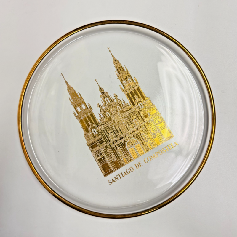 Vintage Orrefors Crystal Sweden Santiago De Compostela Limited Edition Plate