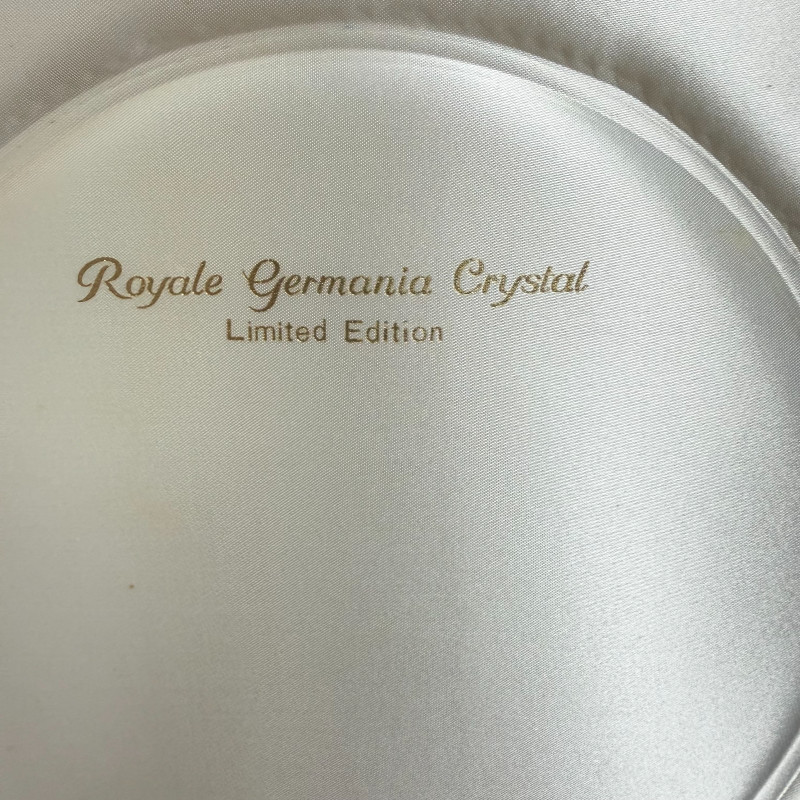 Vintage Brown Royale Germania Crystal Bowl Plate Hand Cut 1974 Limited Edition