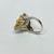 Yellow Citrine Rhodium Over 925 Silver Ring