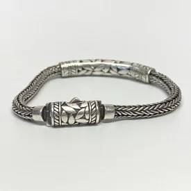 Annika Witt Bali Sterling Silver Bracelet ATI ID .925 Wheat Leaf Design 7.5&quo