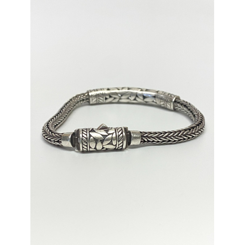Annika Witt Bali Sterling Silver Bracelet ATI ID .925 Wheat Leaf Design 7.5&quo Annika Witt Bali Sterling Silver Bracelet ATI ID .925 Wheat Leaf Design 7.5&quo