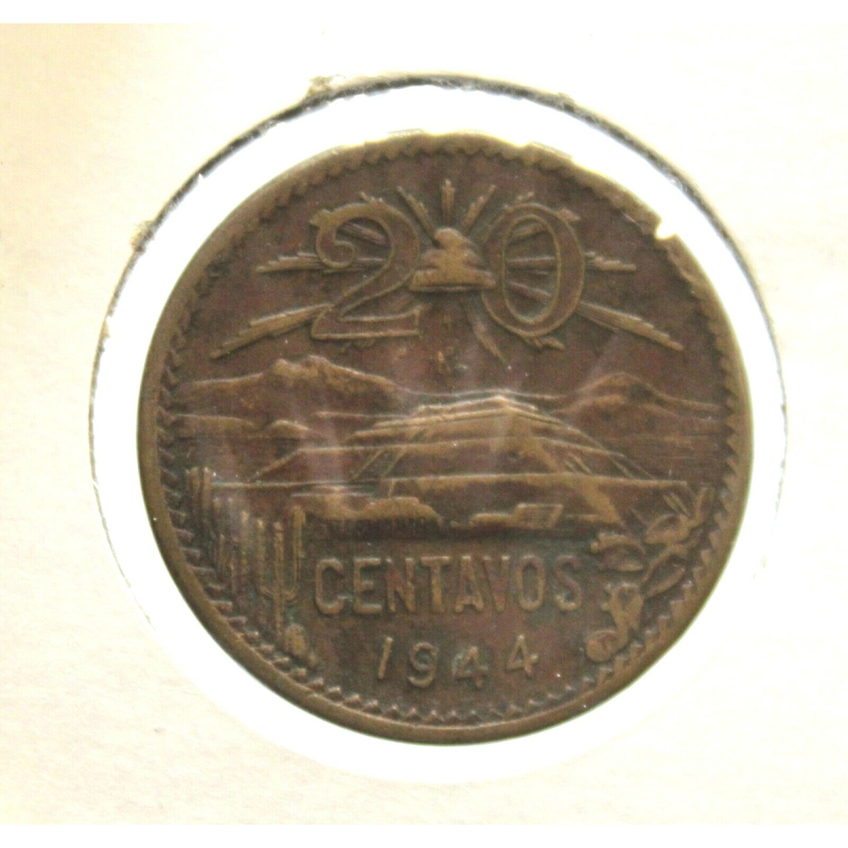 1944 Mexico ESTADOS UNIDOS MEXICANOS 20 Centavos KM# 439