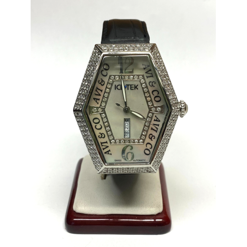 Ice Tek 9.5 ct Diamond AVI & CO Swiss Made Automatic White Face Watch Ice Tek 9.5 ct Diamond AVI & CO Swiss Made Automatic White Face Watch