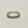 Pandora Band Ring Size 6.5 Black Stone Sterling Silver