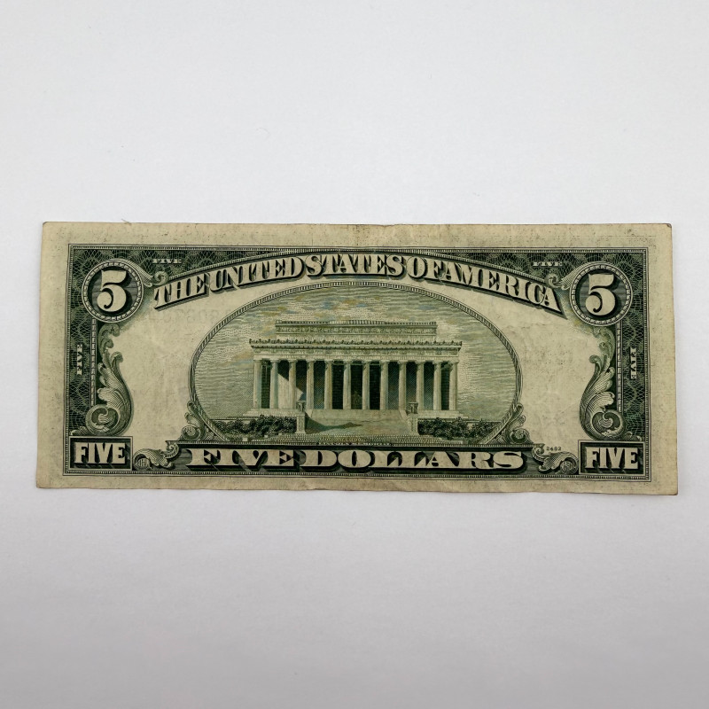 1953 A Series $5 Blue Seal Silver Certificate, F33180878A, Atlanta F Distr.
