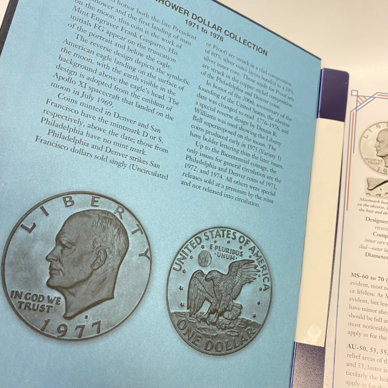 Whitman Album #9131 Eisenhower Dollar 32 Coins 1971 -1978 PDS