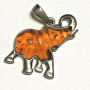 Antique 925 Sterling Silver Elephant Necklace PENDANT 