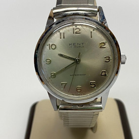 VINTAGE KENT 17JEWELS WATER PROOF SWISS WATCH 36mm