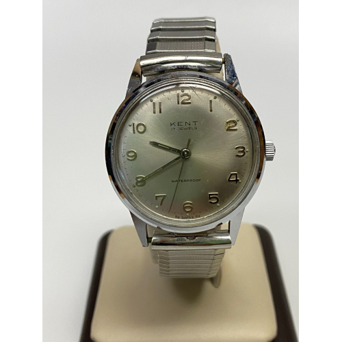 VINTAGE KENT 17JEWELS WATER PROOF SWISS WATCH 36mm