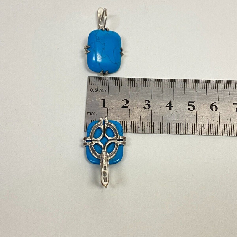 Jenavi Turquoise and Sterling Silver Earrings Vintage Jenavi Turquoise and Sterling Silver Earrings Vintage