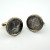 Vintage 1941 Mercury Dime Cufflinks Sterling Silver Bezel WWII Era