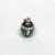 Antique Sterling Silver Green/Plum Colored Diamond Studded Enamel Egg
