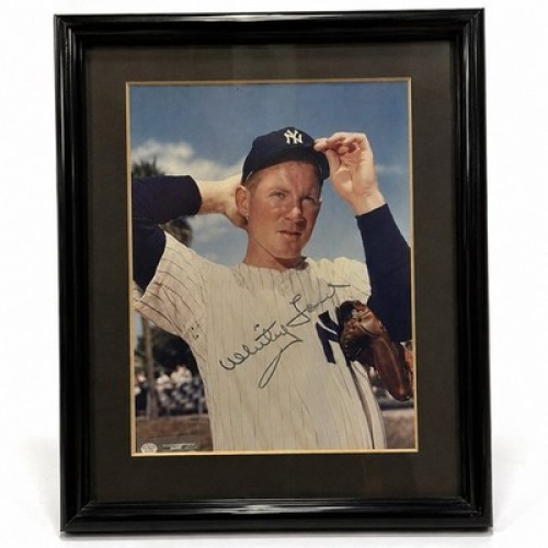 Whitey Ford Signed Framed 8x10 Photo Auto COA New York Yankees HOF Autograph Whitey Ford Signed Framed 8x10 Photo Auto COA New York Yankees HOF Autograph