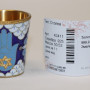 "Magen D. Hamsa" Russian Silver 925 & 24k Gold Plated Shot Glass Enamel Filigree