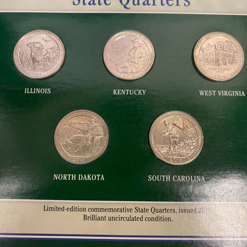 Limited-edition commemorative State Quarters, issued 2016. Brilliant condition
