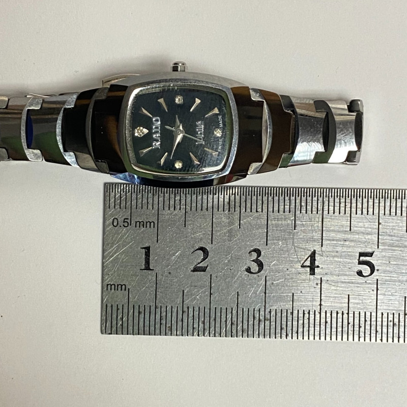 RADO Jubilee Women's Watch with Diamonds And Sapphire Glass, Dark Silver Tone