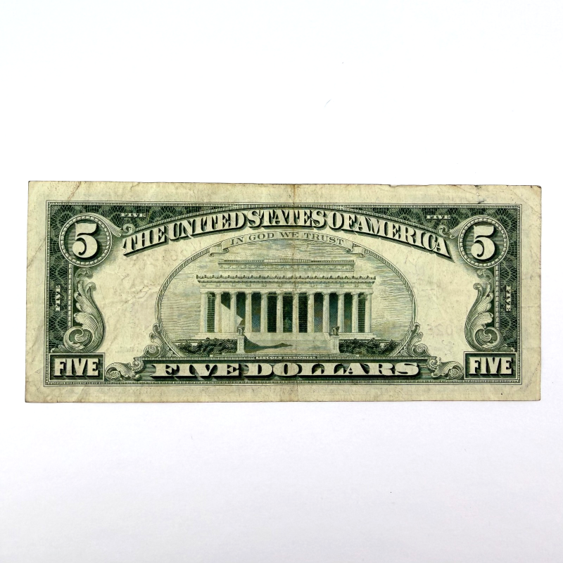 1963 $5 Red Seal United States Star Note - Serial * 02693886A Granahan-Dillon