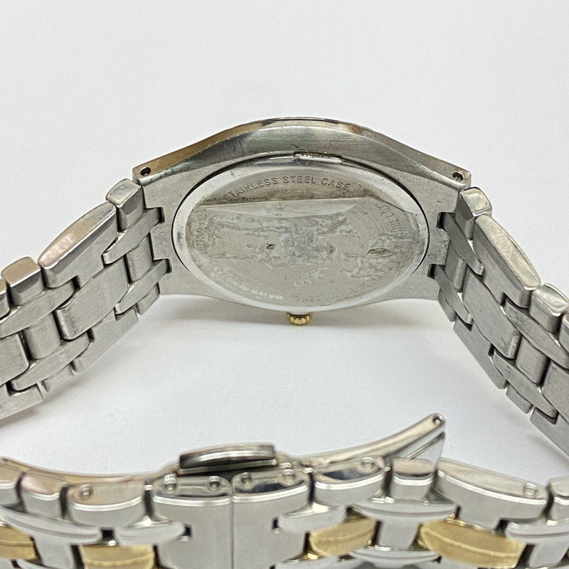 Wittnauer White Dial Date Gold Electro Plated Diamond Bezel Stainless Watch Wittnauer White Dial Date Gold Electro Plated Diamond Bezel Stainless Watch