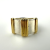 Vintage Zolotas 950 Silver 14k Yellow Gold Wide Band Ring Size 6.5