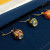 Faberge Egg Wine Glass Charms: Set of Six in Velvet Case - EXCELLENT CONDITION!