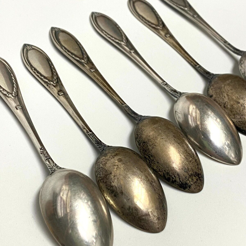 Set Of 6 Antique German 800 Silver Spoons Set Of 6 Antique German 800 Silver Spoons