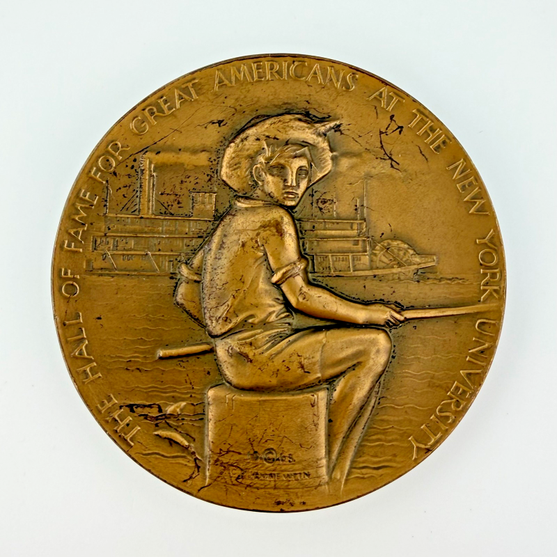 1963 Mark Twain Huckleberry Finn Hall of Fame Large Medallion 3'' Medallic Art