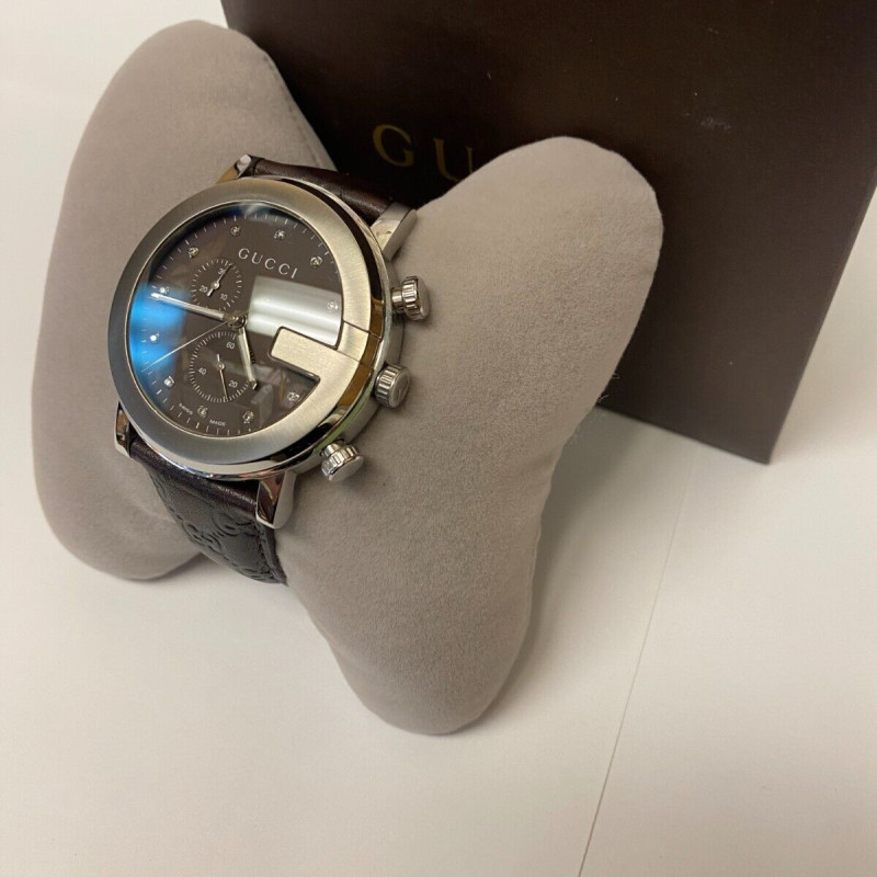 GUCCI G-Round 101M Brown Dial Men's Quartz Watch, Box [Near Mint]