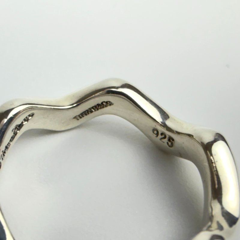 Tiffany & Co. Paloma Picasso Silver Zig Zag Band Ring Size 4.5