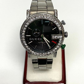 Gucci 101M G-Chrono 44mm 2.50ctw Diamonds Chronograph Swiss Mens - ORIGINAL *