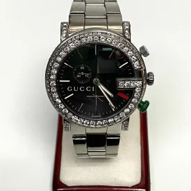 Gucci 101M G-Chrono 44mm 2.50ctw Diamonds Chronograph Swiss Mens - ORIGINAL *