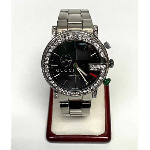 Gucci 101M G-Chrono 44mm 2.50ctw Diamonds Chronograph Swiss Mens - ORIGINAL *