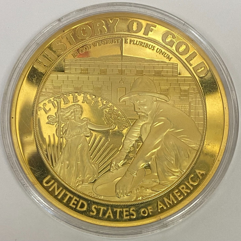 US Coin Layered in GOLD, FORT KNOX DEPOSITORY COIN AMERICAN MINT