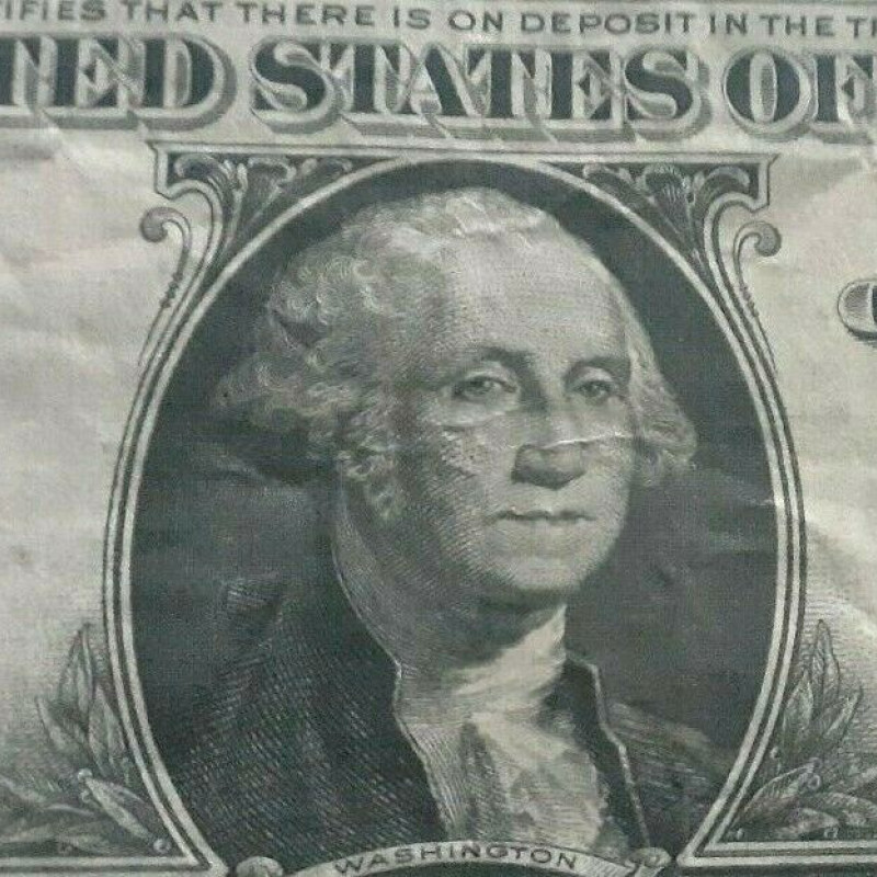 1957 One Dollar Bill Silver Certificate Average Circulated Blue Seal VG-AU