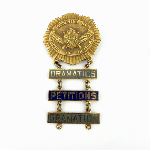 Order Of Demolay Medal Presented Grand Council, Attendance, Petitions Enamel Order Of Demolay Medal Presented Grand Council, Attendance, Petitions Enamel