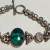 Vintage Sterling Silver Oval Green Emerald Stone Designed Bracelet Vintage Sterling Silver Oval Green Emerald Stone Designed Bracelet