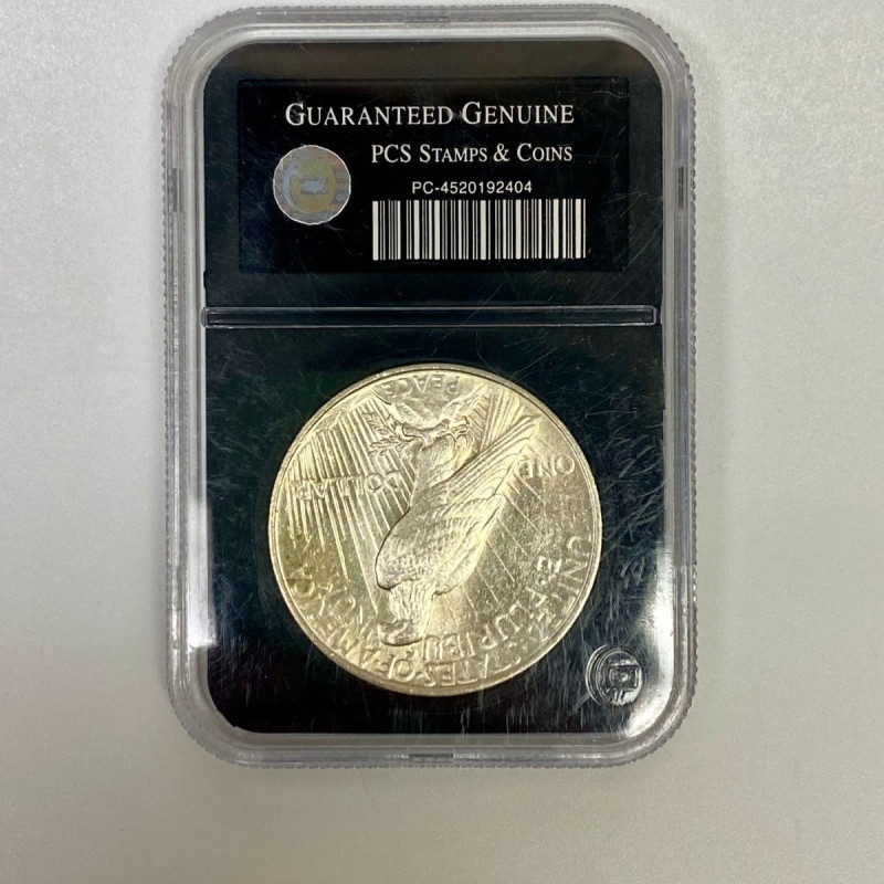 1924 Genuine Uncirculated Peace 90% Silver Dollar-PCS Stamp & Coin 1924 Genuine Uncirculated Peace 90% Silver Dollar-PCS Stamp & Coin