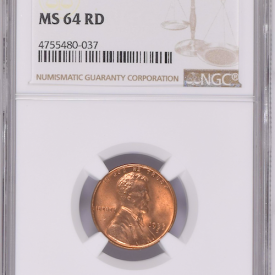 1953 D NGC LINCOLN WHEAT PENNY MS 64RD