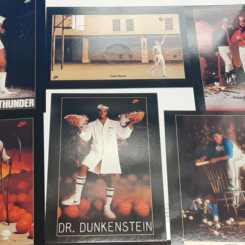 1994 MICHAEL JORDAN NIKE ORIGINAL POSTER TIN JUMPMAN ROOKIE 9 JUMBO CARD SET
