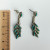 Vintage Native American Turquoise Needle Point Silver Unsigned Earrings