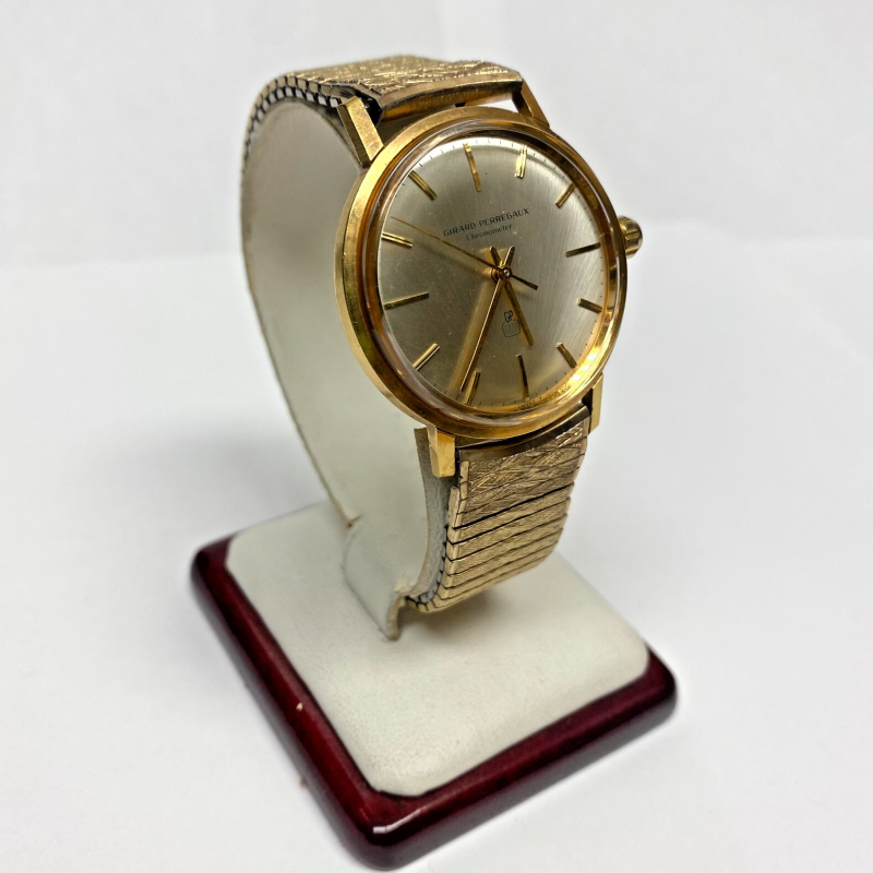 Vintage Girard-Perregaux Mens Watch 18K Solid Gold Chronometer