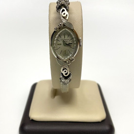 Vintage Jules Jurgensen Ladies 14K White Gold And Diamonds