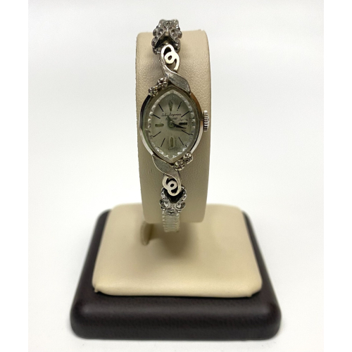Vintage Jules Jurgensen Ladies 14K White Gold And Diamonds