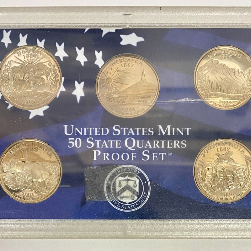 2006 United States State Quarters Proof Set 5 Coins US Mint San Francisco