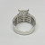 RHODIUM OVER Sterling Silver Ring ROUND DIAMOND 1.00ctw, SIZE 11