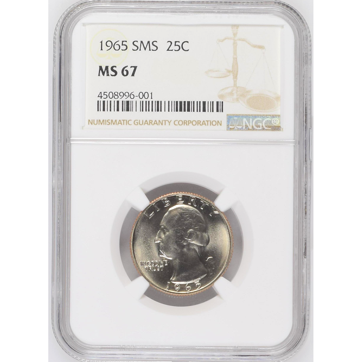 NGC 1965 SMS George Washington 25c MS 67
