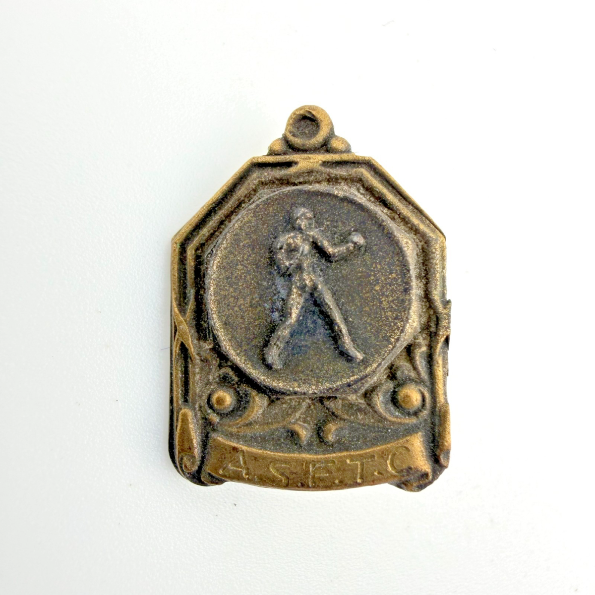 Rare Vintage 1945 A.S.F.T.C. Boxing Pin – WWII U.S. Army Service Forces