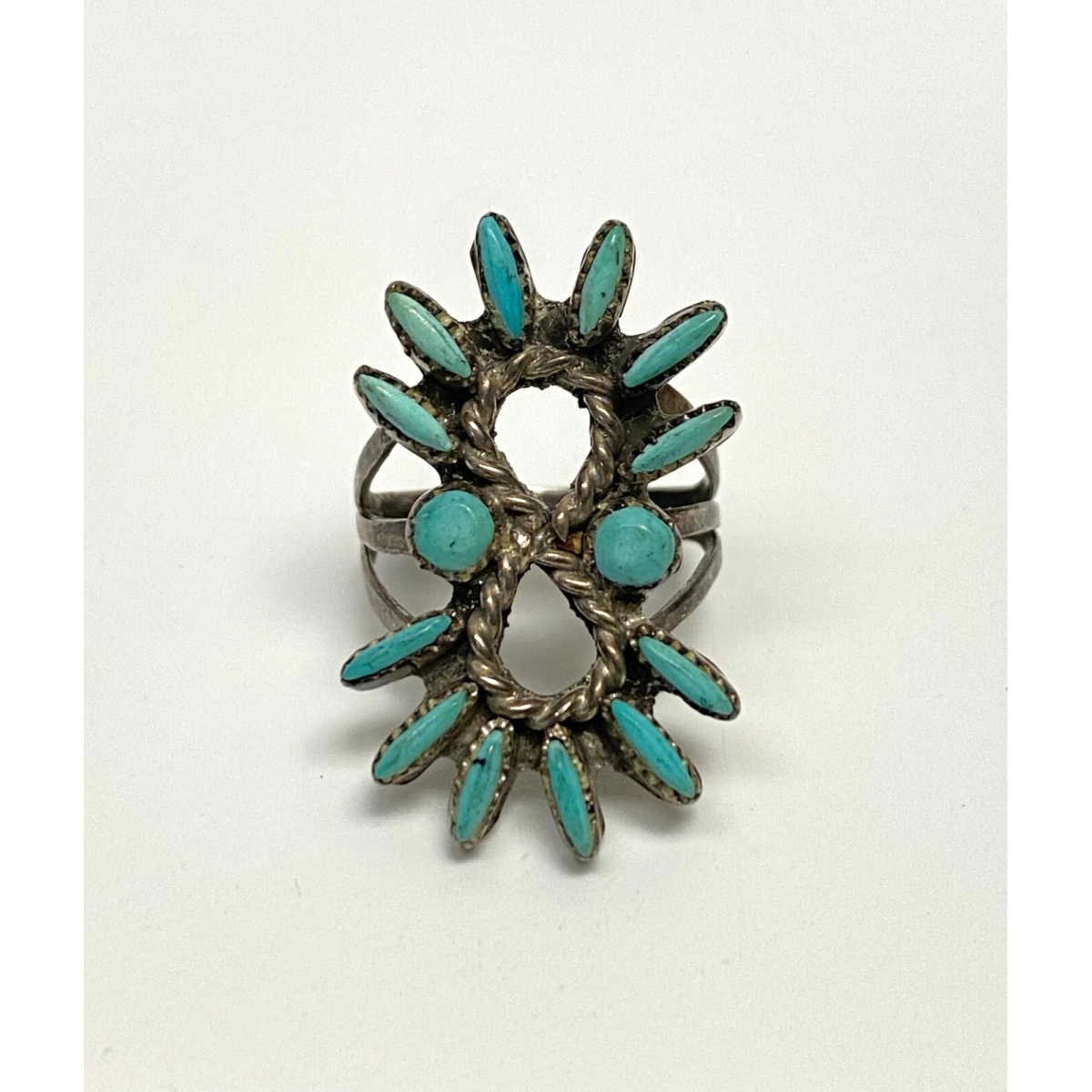 Vintage Sterling Silver Turquoise Ring Size 5.5
