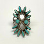 Vintage Sterling Silver Turquoise Ring Size 5.5