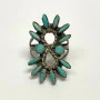 Vintage Sterling Silver Turquoise Ring Size 5.5