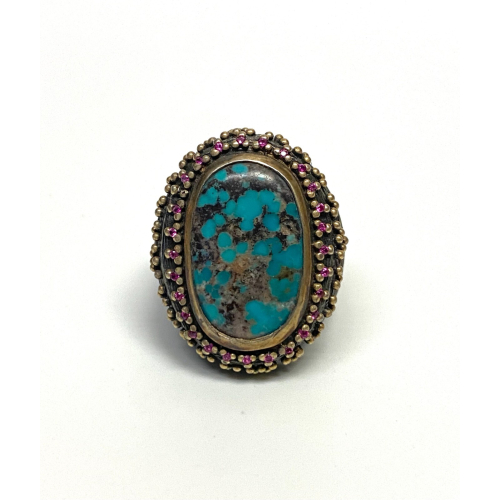 Bora Sterling Silver Ring With Turquoise Size 8 Bora Sterling Silver Ring With Turquoise Size 8